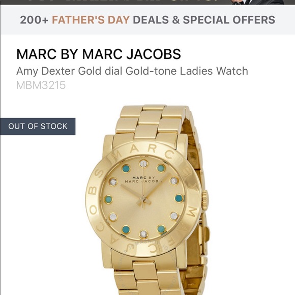 Marc by Marc Jacobs Gold Tone Watch - Picture 6 of 10